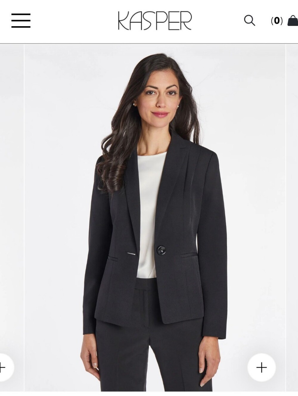 Kasper Black Blazer. Single-Button. Size 6